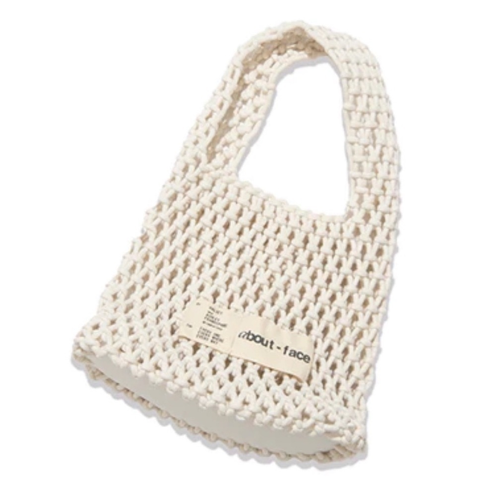 About-Face x Halsey Collab Crochet White Mini Bag